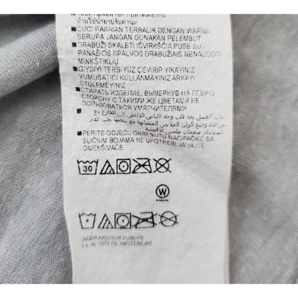 NWT Under Armour UA Women's Gray Collegiate Varsity Short Sleeve T-Shirt Size L - Picture 9 of 9